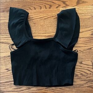 Black Ribbed Women's Tank Top